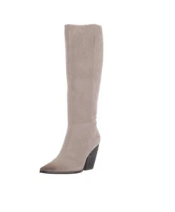 Charles David Wire Tall Boots 11M Tan NWOT Western Knee High Stack Heel Boho - Picture 1 of 2