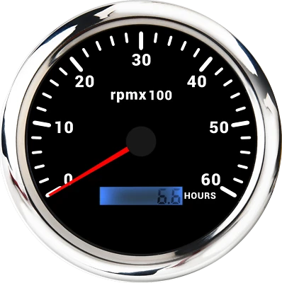 110mm Waterproof Tachometer 0-6000RPM Tacho Meter Gauge for Marine Boat Car ATV - Image 1 of 4