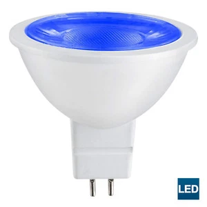 Sunlite MR16 Blue LED Bulb, 12 Volt, 3W, GU5.3 Base, 25W Equivalent (1 Bulb) - Picture 1 of 2