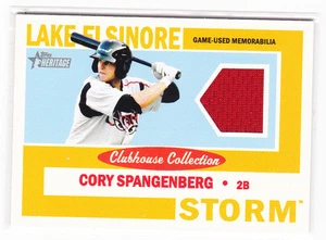 Tarjeta de recuerdos usada del juego de ligas menores Topps Heritage de Cory Spangenberg 2013 - Imagen 1 de 1
