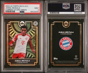 Jamal Musiala - Topps Deco 2023-24 Bayern Munich Green /99 - PSA 9 - Picture 1 of 3