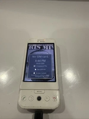 HTC Dream Google G1 (DREA100) 128MB - White (T-Mobile) Smartphone - J4619 - Image 1 of 4