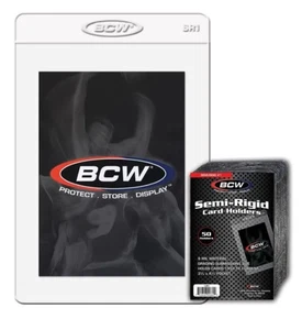 BCW - Portatarjetas Semi-Ridgid #1 (50) Paquete de Cuenta - Tamaño de Envío de Tarjeta Calificada - Imagen 1 de 5