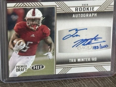2020 Sage Hit - Rookie Autographs Tra Minter #A13 (AU, RC) - Image 1 of 2
