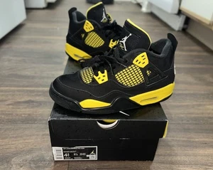 Nike Air Jordan 4 Retro Yellow Thunder Size 4.5Y 6 Women’s 408452-017 Clean - Picture 1 of 8
