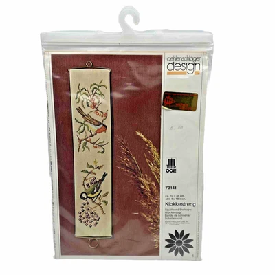 Oehlenschlager Cross Stitch Kit #73141 Bell Pull Birds Denmark - Image 1 of 4
