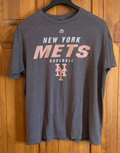 Men's Majestic Triple Peak "New York METS" Short Sleeve T-Shirt Tag Size XL - Picture 1 of 4