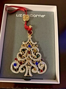 Liz Claiborne 2017 Strass Schmuck Christbaumschmuck 4" - Neu im Karton - Bild 1 von 2