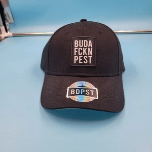 NEW BDPST Budafcknpest Black Adjustable Baseball Cap Streetwear Embroidered Hat - Picture 1 of 10