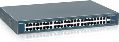 YuanLey 48 Port Gigabit PoE Switch Unmanaged with 2 1000Mbps SFP Uplink - Image 1 of 4