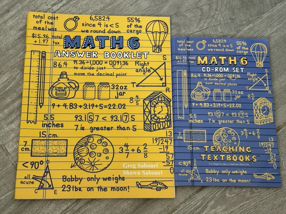 🌟 Teaching Textbooks Math 6 - CD-Rom Set - Plus Answer Booklet - Image 1 of 3