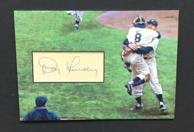 Don Larsen Autograph Custom 3x5 Cut Card Yankees Signed GPC - Image 1 of 3