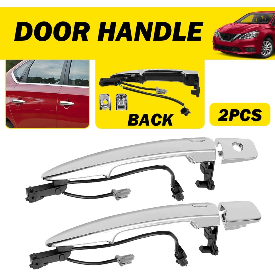 2x Exterior Door Handle Front Left+Right 806451AA0A Fit 2009-2014 Nissan Maxima - Image 1 of 4