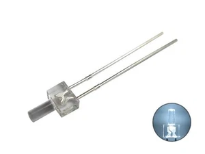 20 x LED 2mm - Tower-LED - kaltweiß 3,3V - klar - langer Kopf - Bild 1 von 2