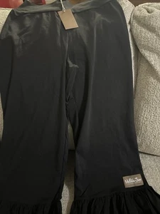 Matilda Jane Girl's Black Big Ruffle Pull On Pants Cotton Spandex Size 4 - Picture 1 of 3