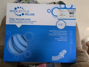 Pool Style Deluxe Series 1.5"x30' Vacuum Hose w/ Swivel Cuff #PSL-40-8230 - Picture 1 of 2