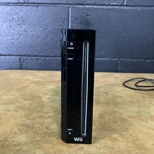 Nintendo Wii Black Console RVL-001 COMPLETE w/Controller, Sensor, Cords A1 - Picture 1 of 12