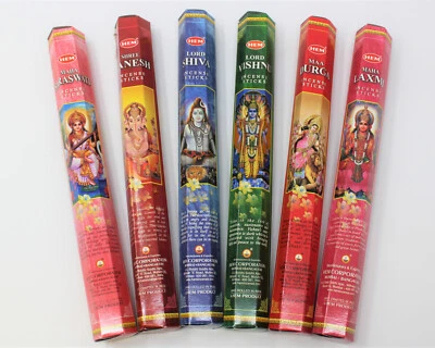 Hem Indian God Series Incense Sticks Variety Combo #1 6 x 20 = 120 Total - Image 1 of 4