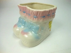 Botas de cerámica vintage jarrón para patitos plantadora patos botas para bebé - Imagen 1 de 9