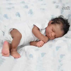 19inch 48cm Soft Silicone Asleep Reborn Baby Doll Alive Newborn Bebe Girl Cloth - Picture 1 of 8