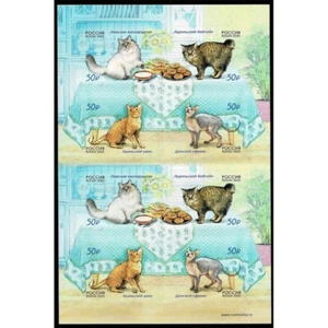 FR4109 - 2020 Russia Issue Dedicated To Cats - Sheet of Stamps - Picture 1 of 1