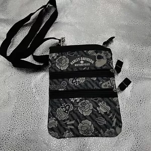 Harley Davidson Motorrad grau Tattoo Cross Bag Totenkopf Herzen Rosen Moto Goth - Bild 1 von 11