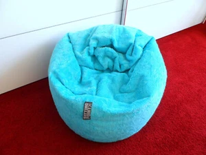 SITTING POINT Beanbag Fluffy Sitzsack Webplüsch türkis 70cm x 110cm *** NEU *** - Bild 1 von 4