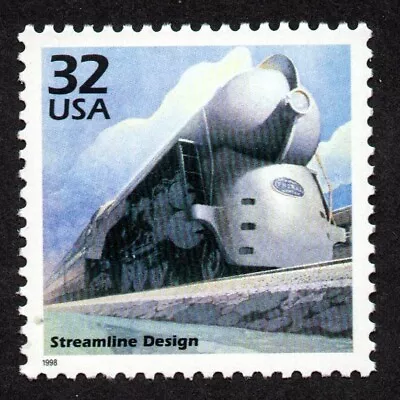 USA, SCOTT # 3185-K, MNH STREAMLINE DESIGN, TRAINS & RAILROADS CELEBRATE CENTURY - Image 1 of 2