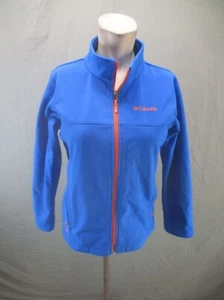 Columbia Size L Kid Zip Up Stand Collar Pocket Fleece Lined Softshell Jacket 987 - Picture 1 of 10