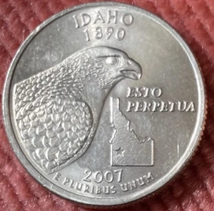 2007 P - IDAHO - State Quarter circulated - Picture 1 of 2