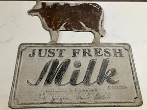 Just Fresh Milk Reproduction Dairy Trade Sign - Picture 1 of 6