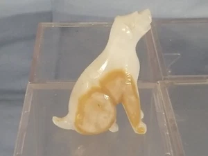 Marble Carved Stone Dog Puppy Figure Figurine Sitting Lab Labrador Retreaver - Picture 1 of 6