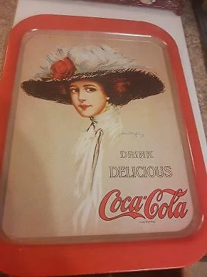 Vintage 1971 Coke / Coca Cola Tray w/ 1909 Coca Cola Girl Hamilton King USA - Image 1 of 2