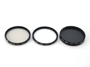 3 Filter 55mm kit, SPECTRALSTAR Skylight (1A) 1/2 UV / HOYA MC UV / HOYA CIR-PL - Picture 1 of 4
