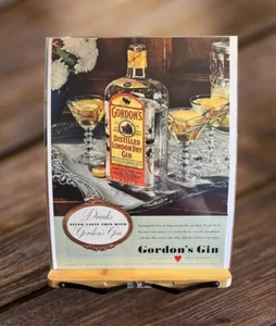 Revista original vintage de los años 60 bebidas publicitarias nunca saben finas con ginebra Gordon's - Imagen 1 de 1