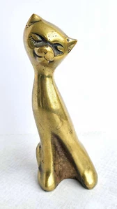 VINTAGE - KATZE - KATER - FIGUR - MESSING MASSIV - - Bild 1 von 4