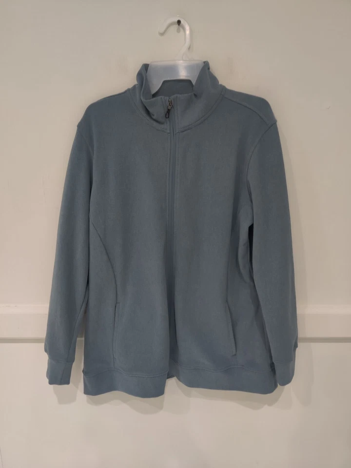 NWT Hi-Tec Women's Super Cozy Full Zip Tech Fleece Blue Size M $70 WWW056 - Image 1 of 2