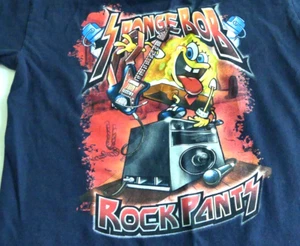 Spongebob Y2K ROCK PANTS T-Shirt Squarepants Vtg Nickelodeon Rockstar Size 8 - Picture 1 of 4