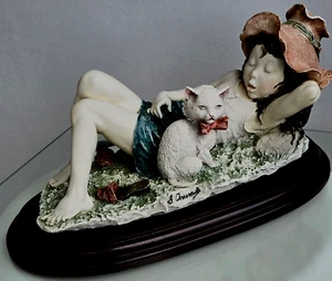 Giuseppe Armani Florence Porzellan Figur "Mädchen mit Katze" - Bild 1 von 12