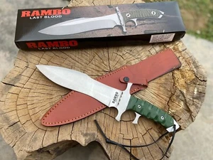 Rambo Last Blood Fixed Knife 9" Stainless Steel Blade Sculpted Synthetic Handle - Picture 1 of 14