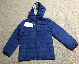 Wantdo Youth Boys Coat Light Puffer Blue Hooded Full Zip Size 8 Age 7 To 9 New - Picture 1 of 6