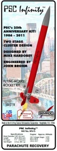 Flying Model Rocket Kit - Vintage OOP Semroc 'PSC Infinity' Two Stage Cluster - Picture 1 of 5