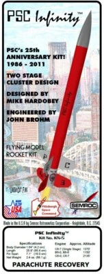 Flying Model Rocket Kit - Vintage OOP Semroc 'PSC Infinity' Two Stage Cluster - Image 1 of 4