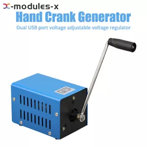 Portable 20W Hand Manual Crank Generator Emergency Power Electric USB Charger - Picture 1 of 11