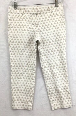 Pantalón Ann Taylor LOFT / The Riviera Ajuste Marisa / Estampado Triángulo / Talla Pequeña 6  Foto 1 de 4