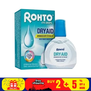 New ROHTO DRY AID ADVANCED DRY EYE RELIEF EYE DROPS 13ML FREE SHIPPING - Picture 1 of 12