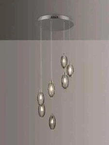 JOHN LEWIS BUBBLE 7 LED PENDANT CLUSTER CEILING LIGHT CHROME - Picture 1 of 7