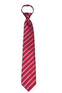 Men's Stripe XL Extra Long Pretied Zipper Necktie Formal Weddings Business Prom - Picture 1 of 3
