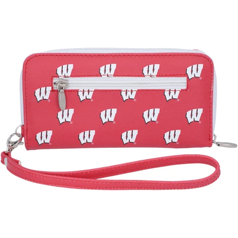 Women's Wisconsin Badgers Zip-Around Wristlet Wallet Cover