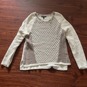 Banana Republic Pullover Sweater Womens M Beige Wool Blend  Long Sleeve A1 - Picture 1 of 10